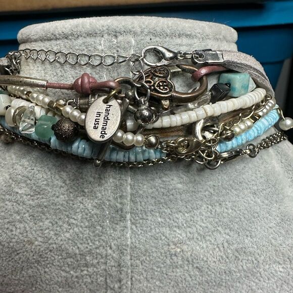 Set of 9 Gorgeous Handmade Boho Southwestern Tribal Statement Necklaces RARE Mix - Picture 7 of 9